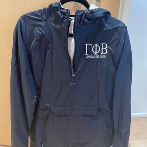 Gamma Phi Beta rain jacket (Charles River) size L